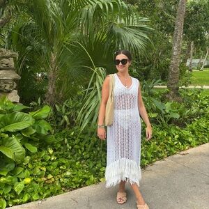 Bachelorette/honeymoon white coverup size small